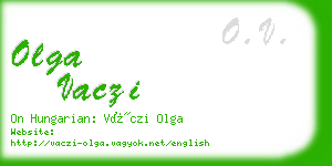 olga vaczi business card